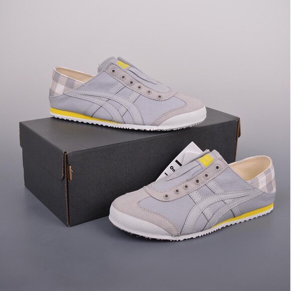 NWT Onitsuka Tiger Tokuten Grey Canvas Casual Wool Running Shoes - Picture 5 of 9